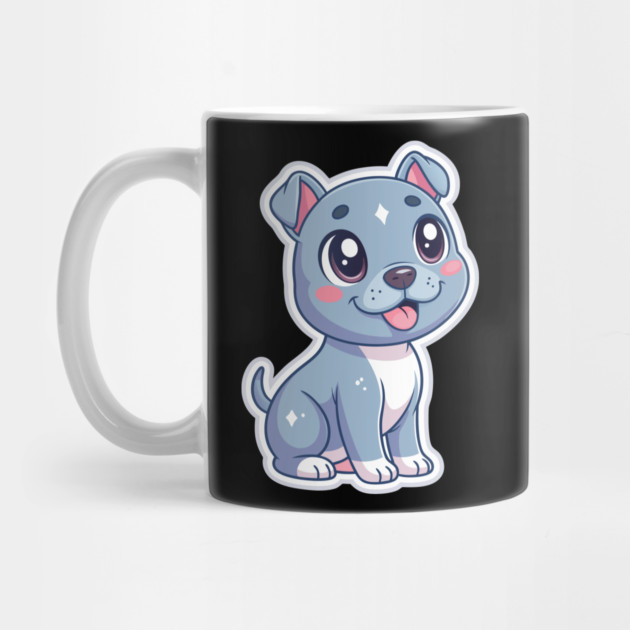 Adorable Blue Nose Pitbull Terrier Puppy Art by IamActiveDog