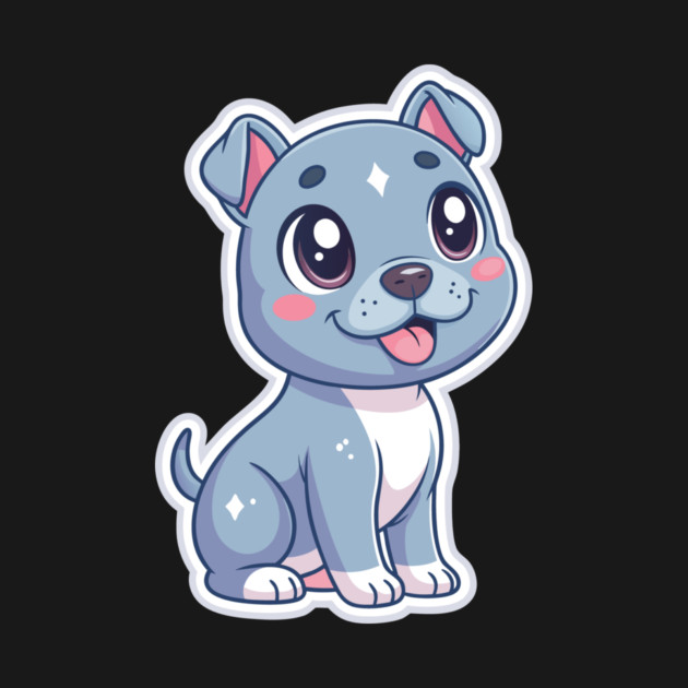 Adorable Blue Nose Pitbull Terrier Puppy Art by IamActiveDog