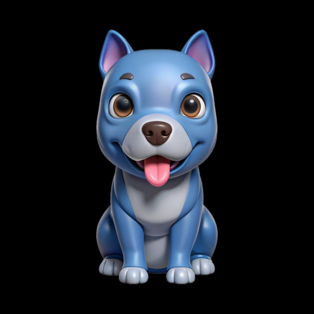 Sweet Blue Nose Pitbull Puppy Terrier Illustration by IamActiveDog
