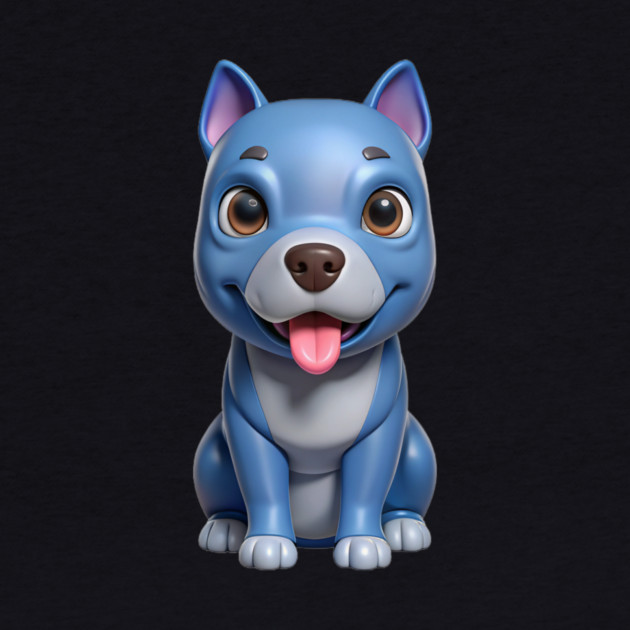 Sweet Blue Nose Pitbull Puppy Terrier Illustration by IamActiveDog