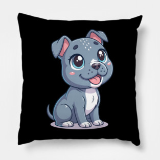 Cute American Blue Nose Pitbull Puppy Terrier Pillow