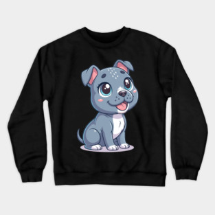 Cute American Blue Nose Pitbull Puppy Terrier Crewneck Sweatshirt