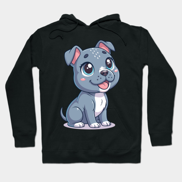 Cute American Blue Nose Pitbull Puppy Terrier Hoodie by IamActiveDog
