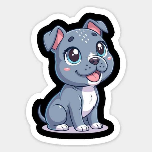 Cute American Blue Nose Pitbull Puppy Terrier Sticker by IamActiveDog
