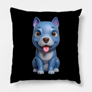 Cute American Blue Nose Pitbull Puppy Terrier Sticker Pillow
