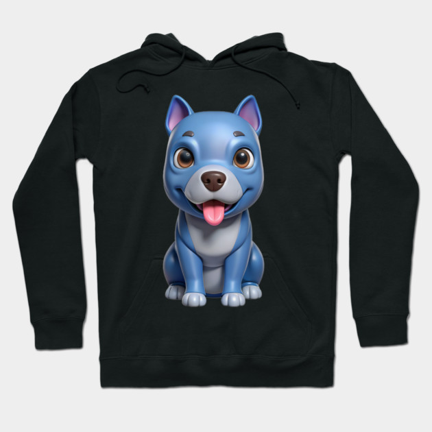 Cute American Blue Nose Pitbull Puppy Terrier Sticker Hoodie by IamActiveDog