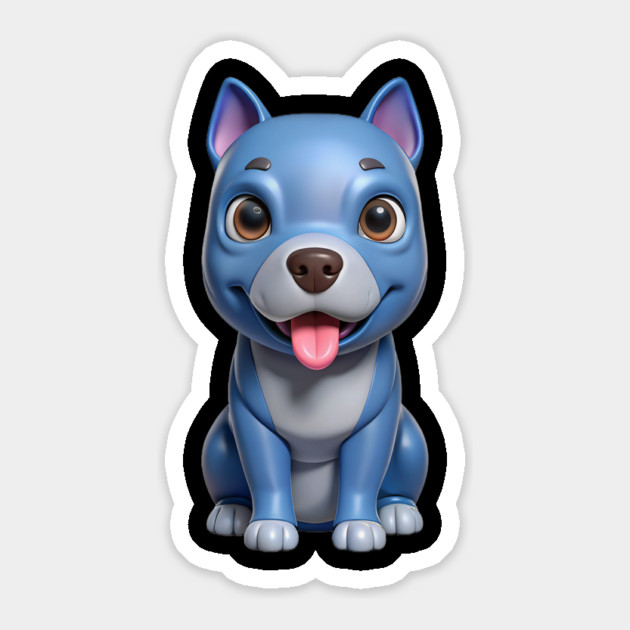 Cute American Blue Nose Pitbull Puppy Terrier Sticker Sticker by IamActiveDog