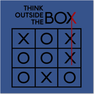Think Outside The Box – Creative XO Minimalist Tee Posters and Art