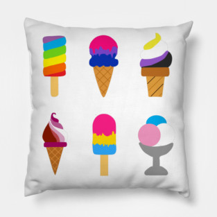 LGBT Pride Icecreams and Ice Lollies Pillow