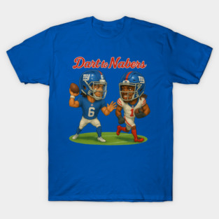 Jaxson Dart to Malik Nabers Giants Tee shirt T-Shirt