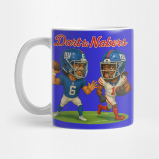 Jaxson Dart to Malik Nabers Giants Tee shirt Mug