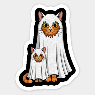 Ghost Cat Meme Funny Halloween Sticker