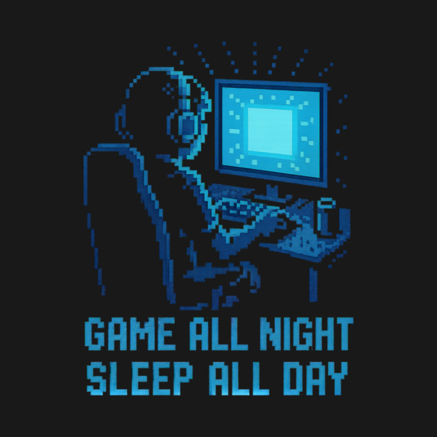 Game All Night Sleep All Day Tee