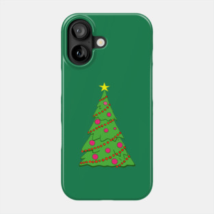 Festive Christmas Tree – Holiday Art with Star and Ornaments Phone Case