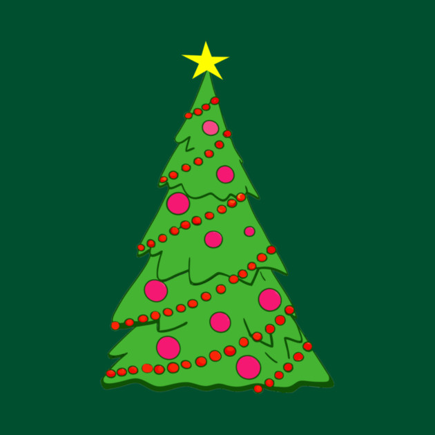 Festive Christmas Tree – Holiday Art with Star and Ornaments by DonWillisJrArt