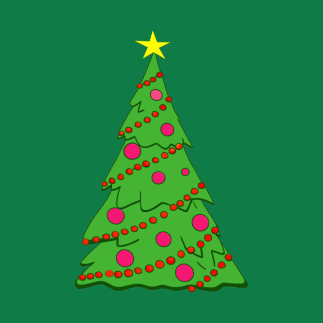 Festive Christmas Tree – Holiday Art with Star and Ornaments by DonWillisJrArt