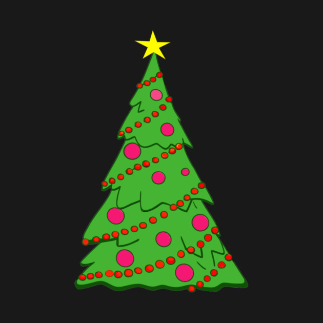 Festive Christmas Tree – Holiday Art with Star and Ornaments by DonWillisJrArt