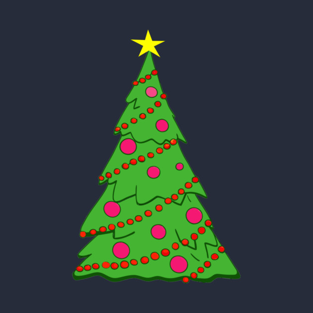 Festive Christmas Tree – Holiday Art with Star and Ornaments by DonWillisJrArt