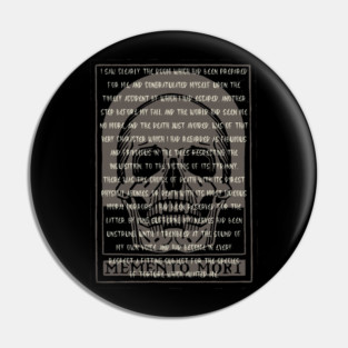 💀 Wednesday - Memento Mori Shirt 💀 Pin
