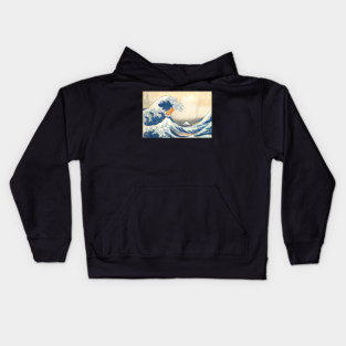 Wave Capybara Surfing Rodent Kids Hoodie