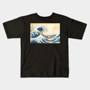 Wave Capybara Surfing Rodent Kids T-Shirt