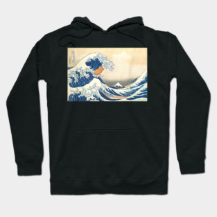 Wave Capybara Surfing Rodent Hoodie