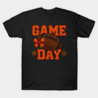 Game Day Football Season Football Orange Color Vibes T-Shirt