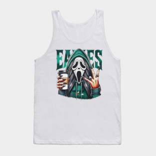 Halloween Philadelphia Eagles scream mask Tank Top