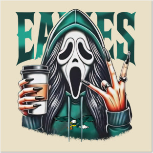 Halloween Philadelphia Eagles scream mask Posters and Art