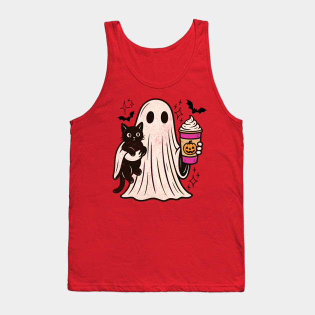 Pumpkin Spice Latte Ghost Halloween Tank Top by The WYLD Tribe