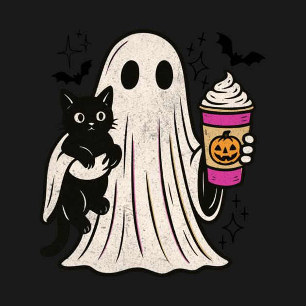 Pumpkin Spice Latte Ghost Halloween by The WYLD Tribe
