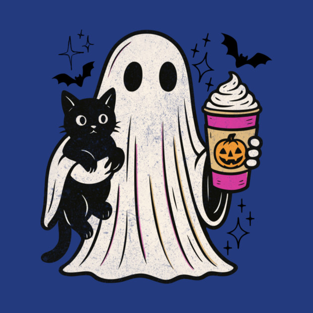 Pumpkin Spice Latte Ghost Halloween by The WYLD Tribe