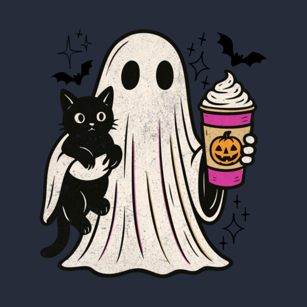Pumpkin Spice Latte Ghost Halloween by The WYLD Tribe