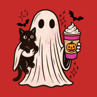 Pumpkin Spice Latte Ghost Halloween T-Shirt