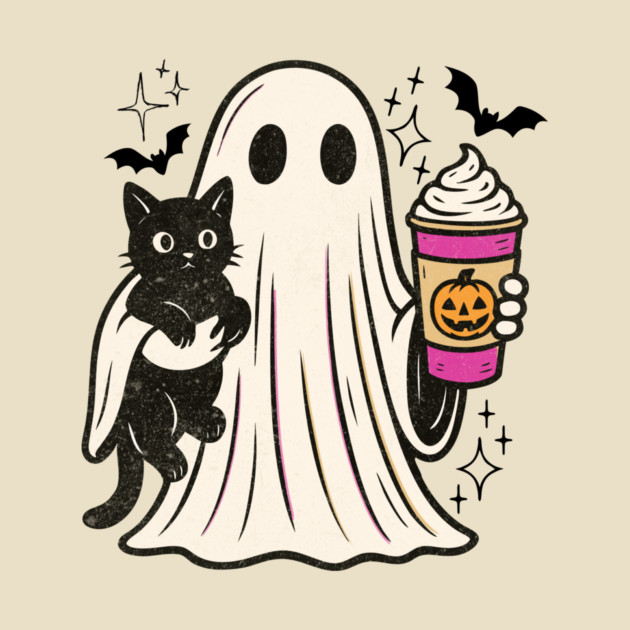 Pumpkin Spice Latte Ghost Halloween by The WYLD Tribe