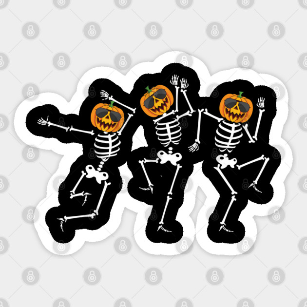 Halloween Dancing Skeleton Sticker by DiffusArt