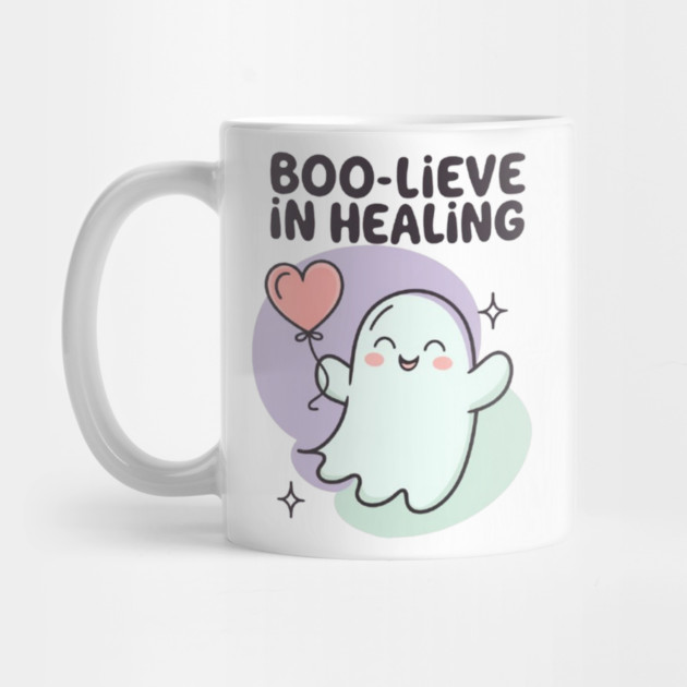 Boo-lieve in Healing – Pastel Ghost Mental Health Halloween by Fauzi's Store
