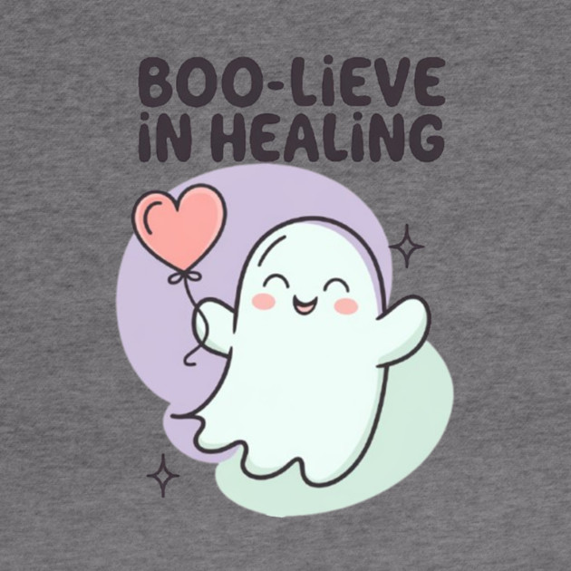 Boo-lieve in Healing – Pastel Ghost Mental Health Halloween by Fauzi's Store
