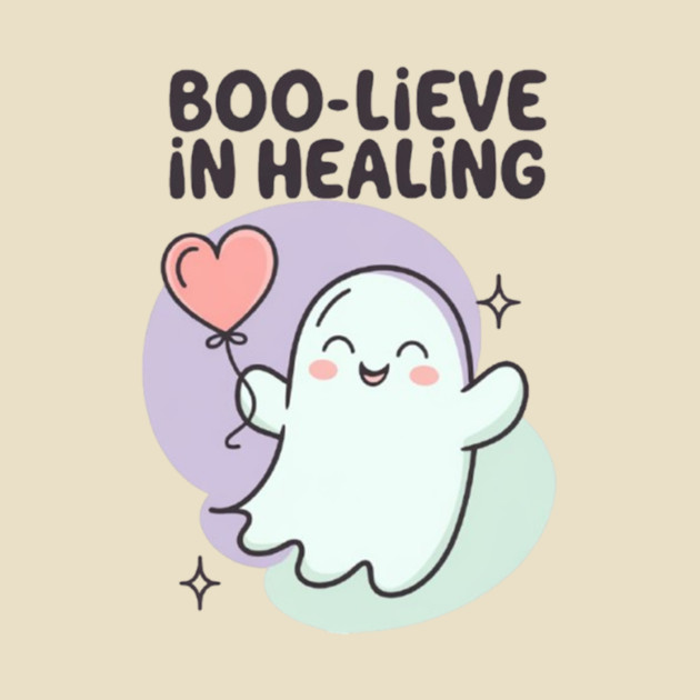 Boo-lieve in Healing – Pastel Ghost Mental Health Halloween by Fauzi's Store