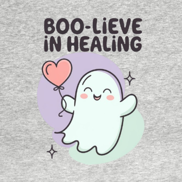 Boo-lieve in Healing – Pastel Ghost Mental Health Halloween by Fauzi's Store
