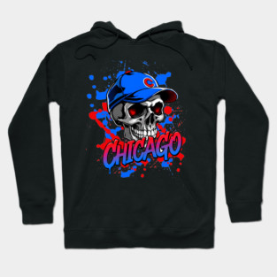 Chicago Cubs Skull Hoodie