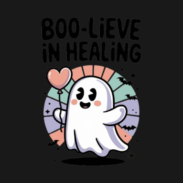 Boo-lieve in Healing – Cute Rainbow Ghost Self Care Halloween by Fauzi's Store