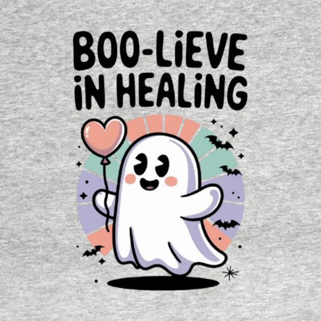 Boo-lieve in Healing – Cute Rainbow Ghost Self Care Halloween by Fauzi's Store