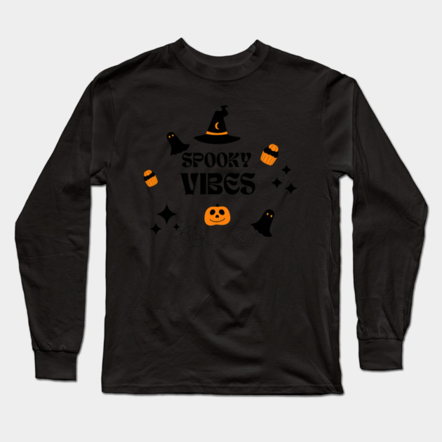 Spooky Vibes Long Sleeve T-Shirt by Fauzi's Store