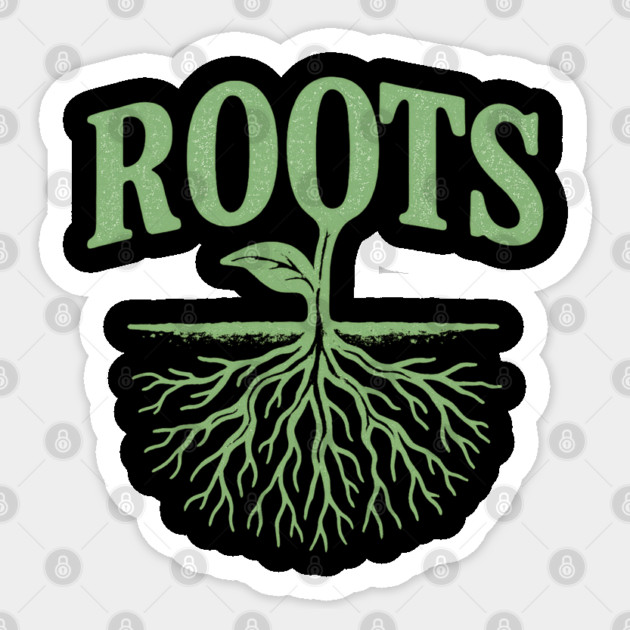 Botanical Roots Plant Lover Sticker by DiffusArt