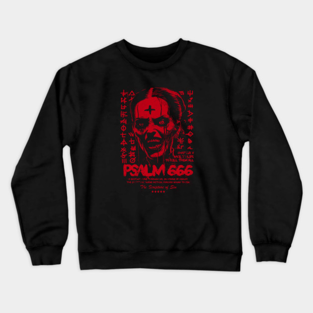PSALM 666 Crewneck Sweatshirt by artslaves