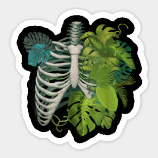 Skeleton Plant Body Gardener Plant Lover Sticker