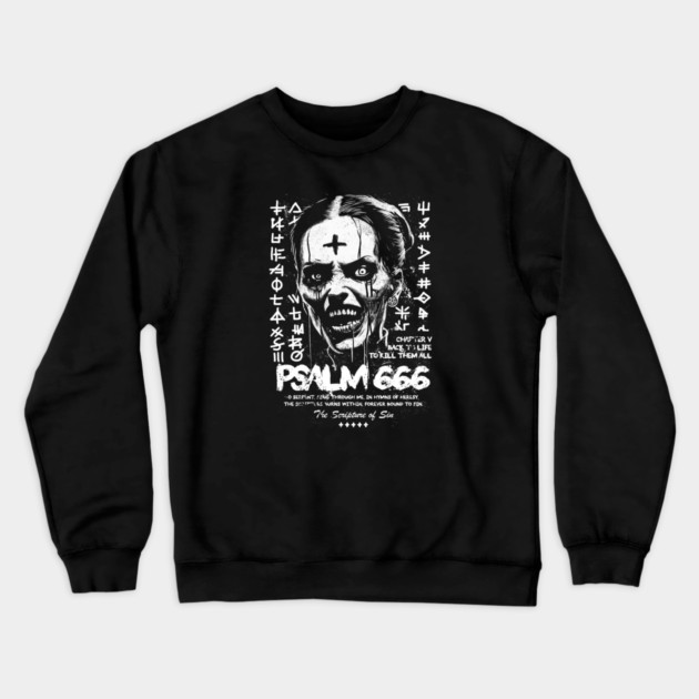 PSALM 666 Crewneck Sweatshirt by artslaves
