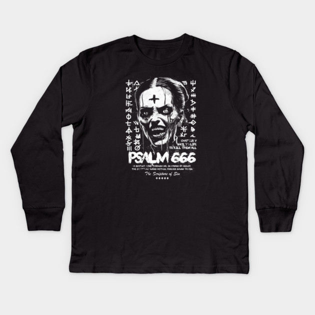 PSALM 666 Kids Long Sleeve T-Shirt by artslaves