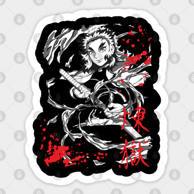 Demon Slayer Kyojuro Rengoku Flame Hashira Sticker by Otaku Vibes